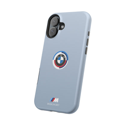 BMW G8X Brooklyn Grey iPhone MagSafe Tough Case - 50 Jahre Logo and M Piping