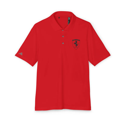 adidas Unisex Performance Polo with Ferrari Scuderia Silhouette Embroidery – Stylish & Functional - Multiple Colors