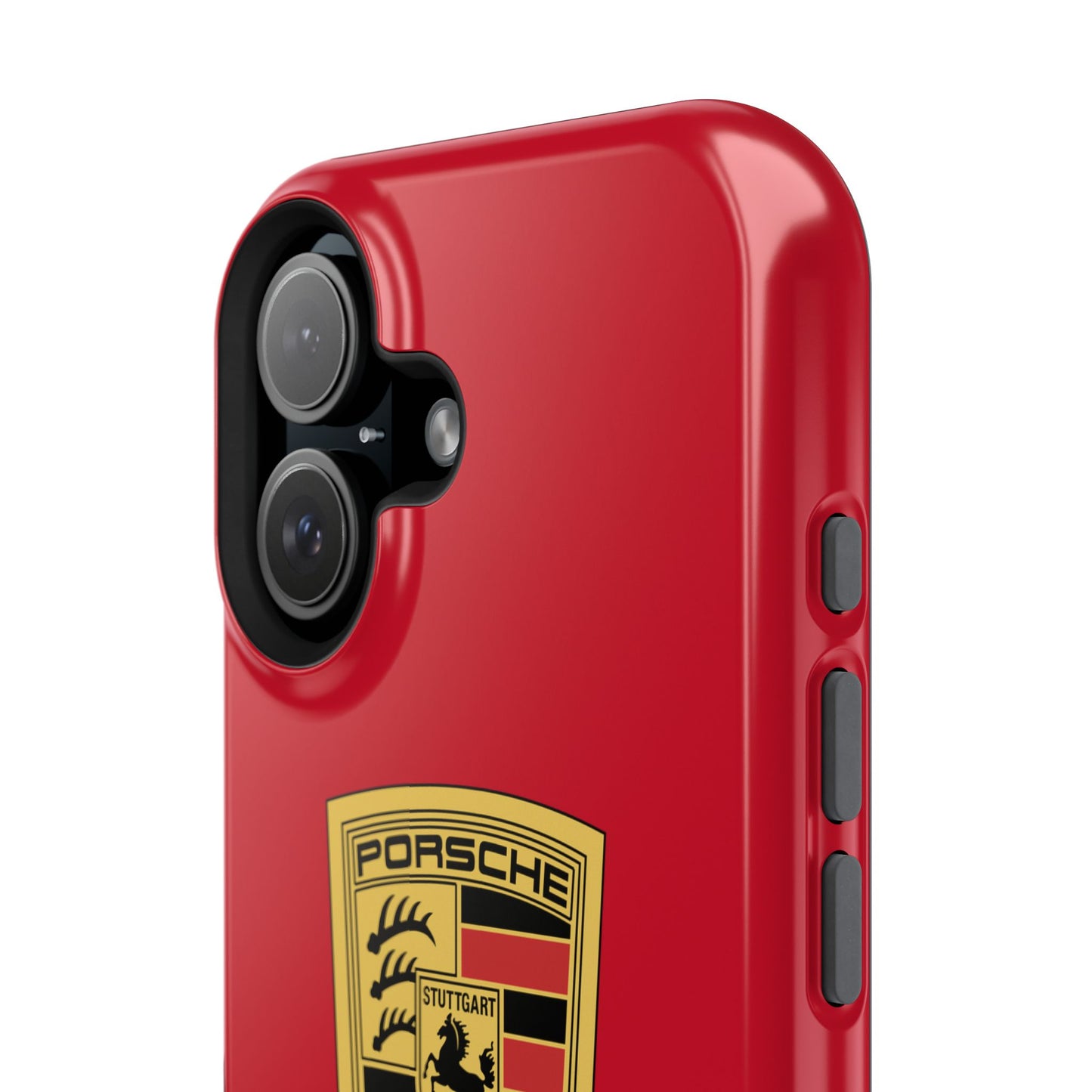 iPhone MagSafe Tough Case - Porsche Crest - Dark Red Gloss/Matte - iPhone 14-16 Pro Max