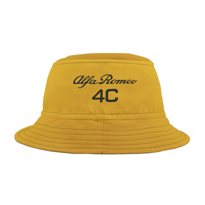 Alfa Romeo 4C Bucket Hat - Giallo Prototipo Yellow, Made in USA - AI Print Spot