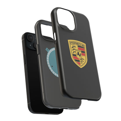 Porsche Crest iPhone MagSafe Elegance Case - iPhone 13 through 16 Pro Max - Black Gloss or Matte