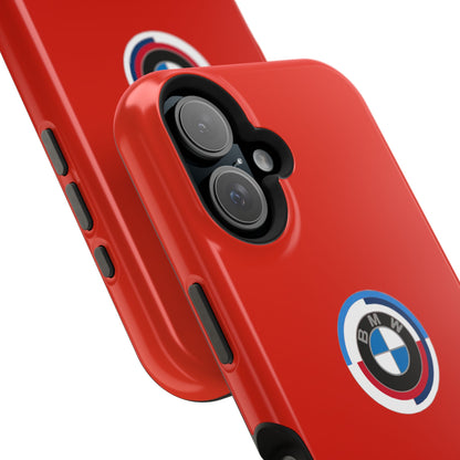 BMW G8X Toronto Red iPhone MagSafe Tough Case - 50 Jahre Logo and M Piping