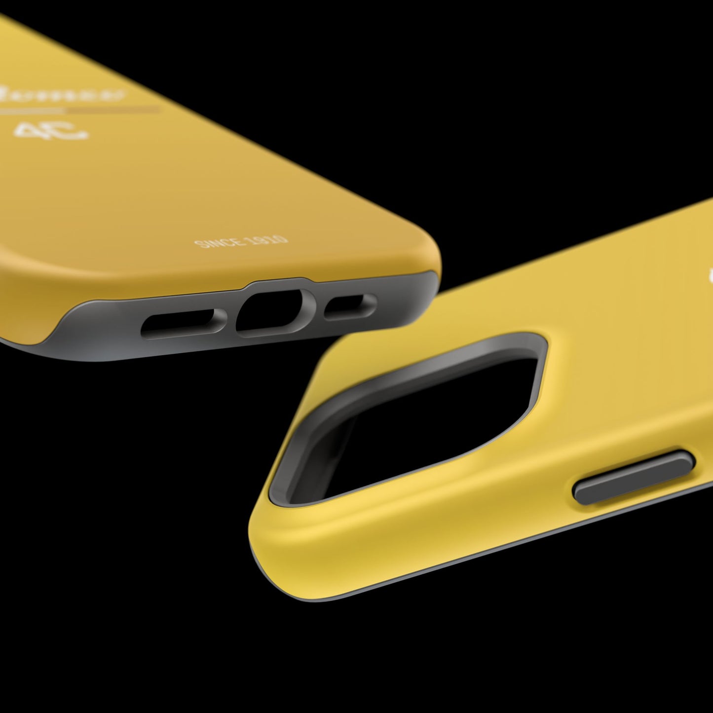 MagSafe® Dual Layer iPhone Case - Alfa Romeo 4C Design in White on Giallo Prototipo