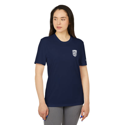 Porsche Crest Athletic Crewneck T-Shirt - adidas 3-Stripes Gear