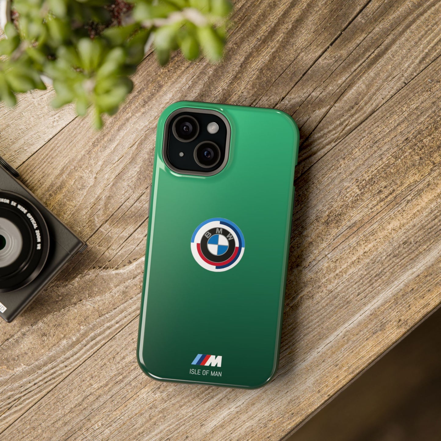 BMW G8X Isle of Man Green iPhone MagSafe Tough Case - 50 Jahre Logo and M Piping