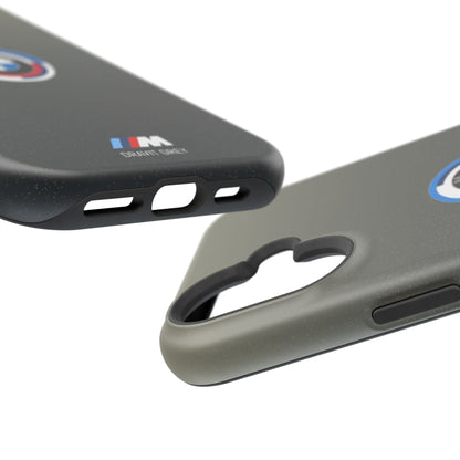 BMW G8X Dravit Grey With Gold Flecks iPhone MagSafe Tough Case - 50 Jahre Logo and M Piping