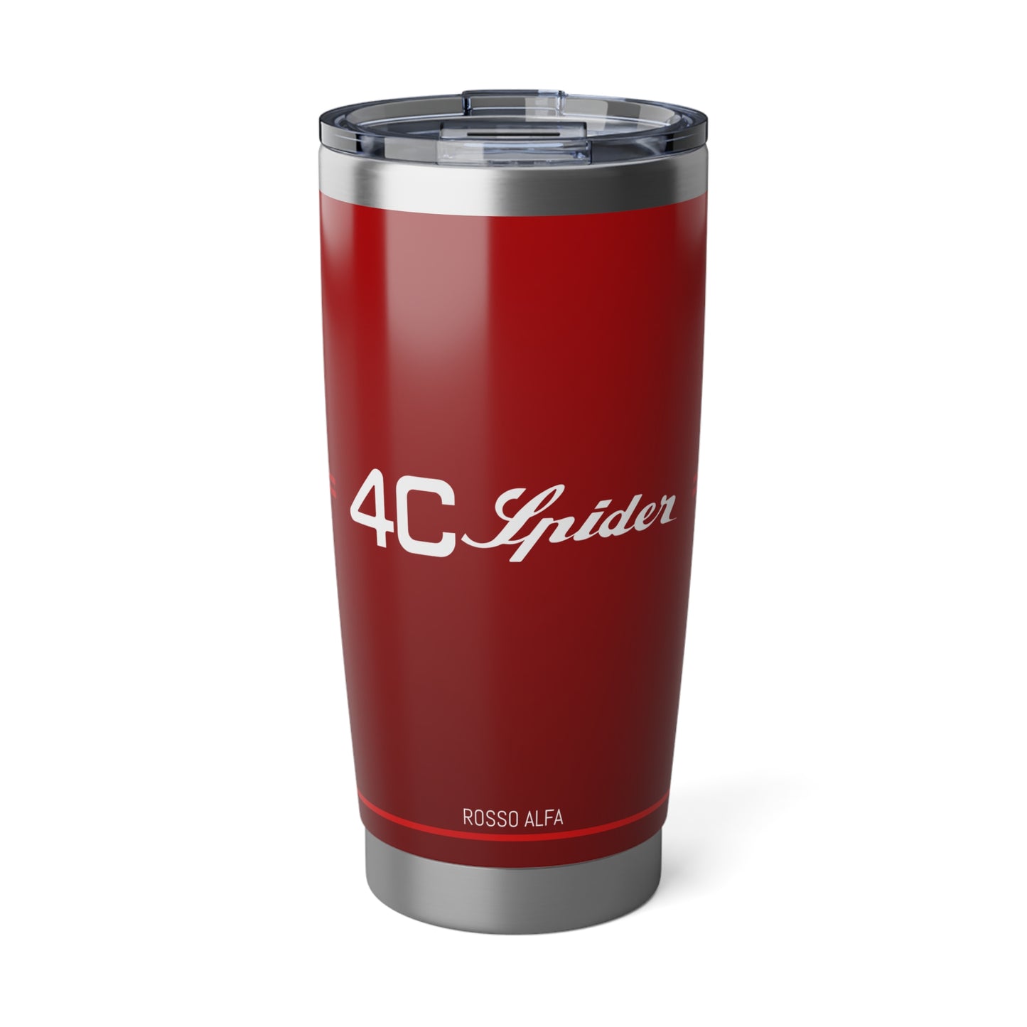 Alfa Romeo 4C Spider Tumbler - 20oz Insulated Travel Mug, Rosso Alfa - Ideal for Racing Enthusiasts