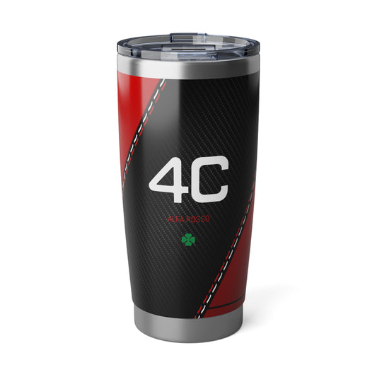 Alfa Romeo 4C Exclusive Vagabond 20oz Tumbler - Alfa Rosso Gloss + Carbon Fiber Finish