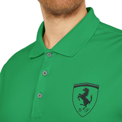 adidas Unisex Performance Polo with Ferrari Scuderia Silhouette Embroidery – Stylish & Functional - Multiple Colors