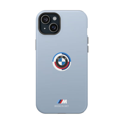 BMW G8X Brooklyn Grey iPhone MagSafe Tough Case - 50 Jahre Logo and M Piping