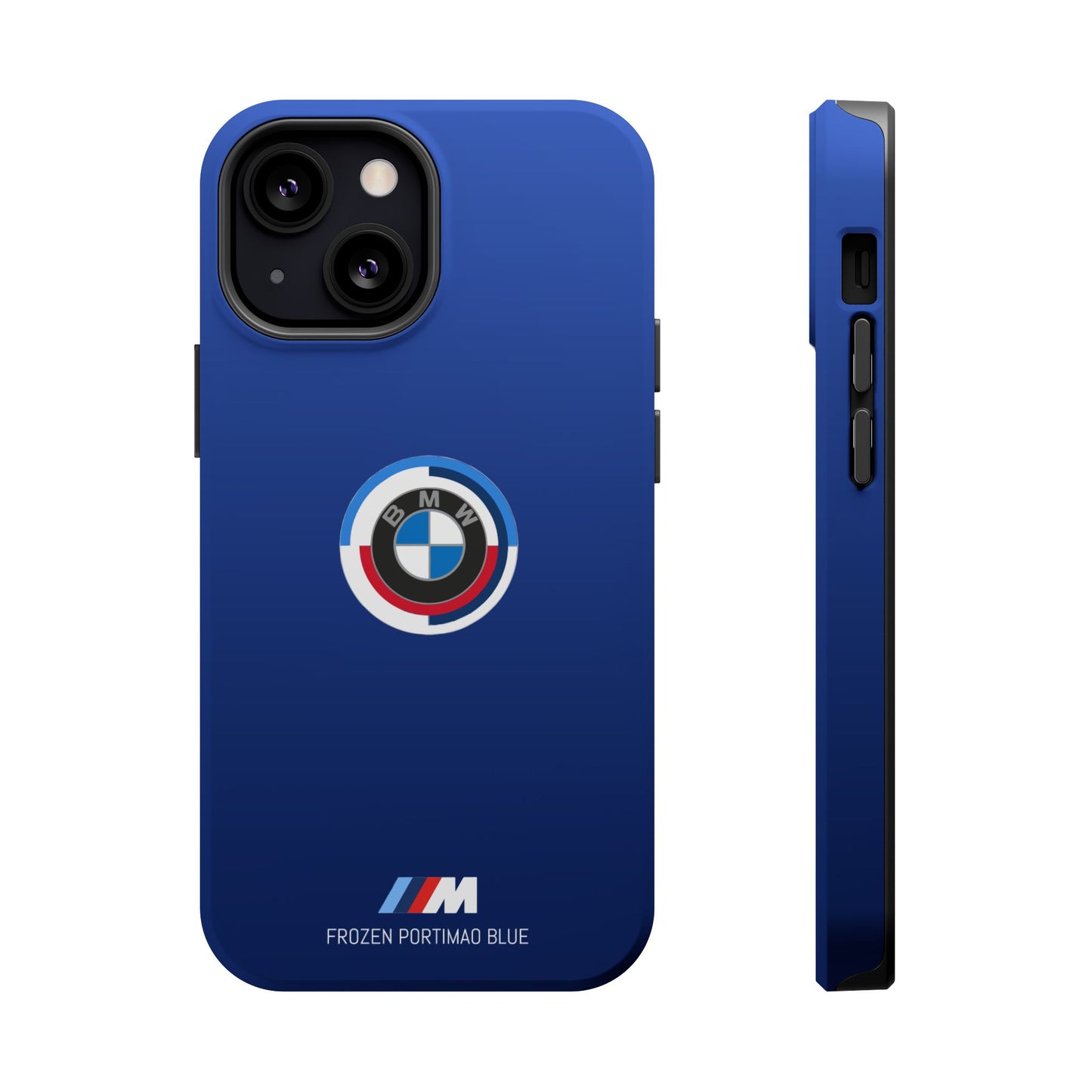 BMW G8X Frozen Portimao Blue iPhone MagSafe Tough Case - 50 Jahre Logo and M Piping