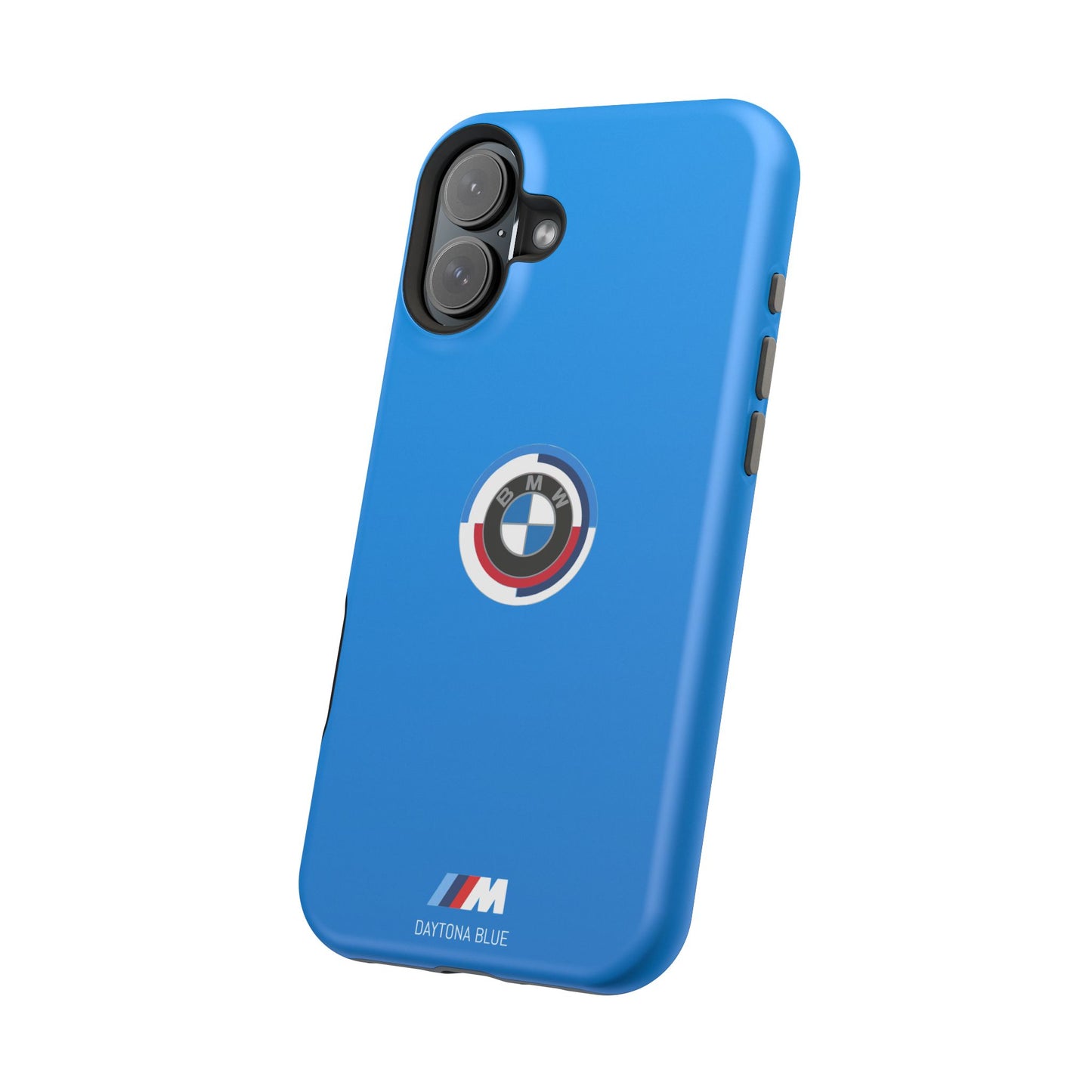 BMW G8X Daytona Blue iPhone MagSafe Tough Case - 50 Jahre Logo and M Piping