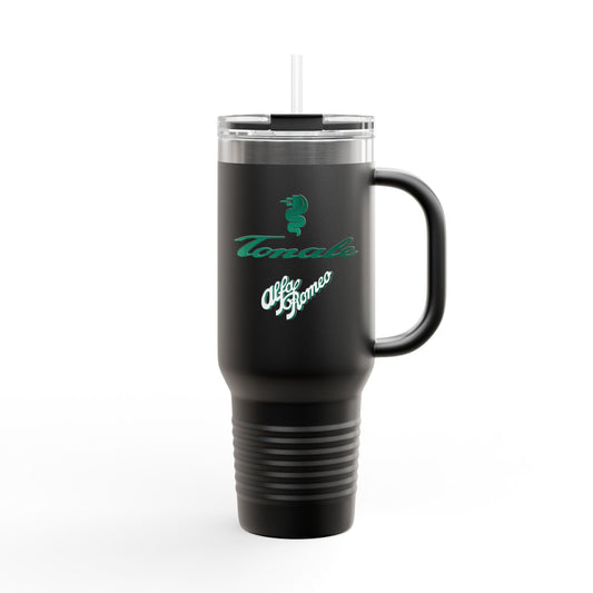 Alfa Romeo Tonale in Fangio Verde 40oz Powder-Coated Insulated Travel Mug – Black or White Options