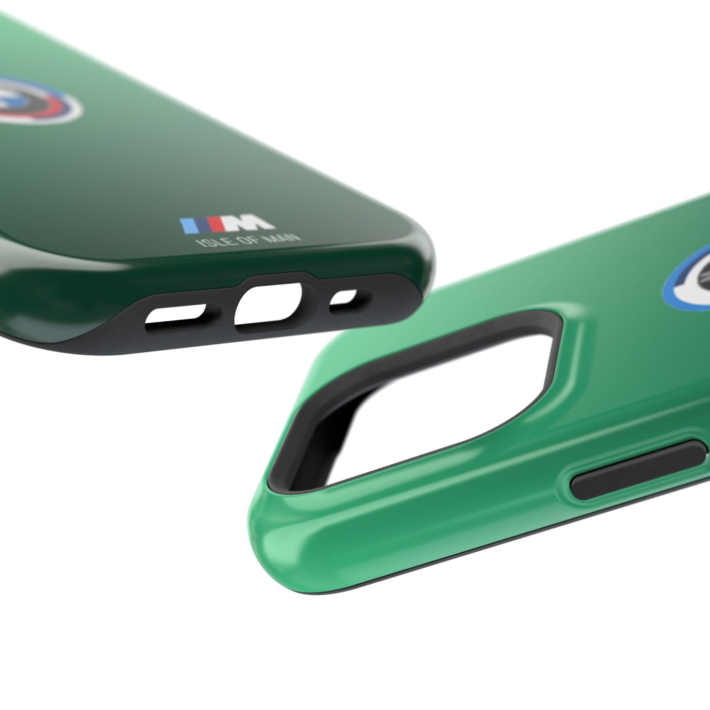 BMW G8X Isle of Man Green iPhone MagSafe Tough Case - 50 Jahre Logo and M Piping