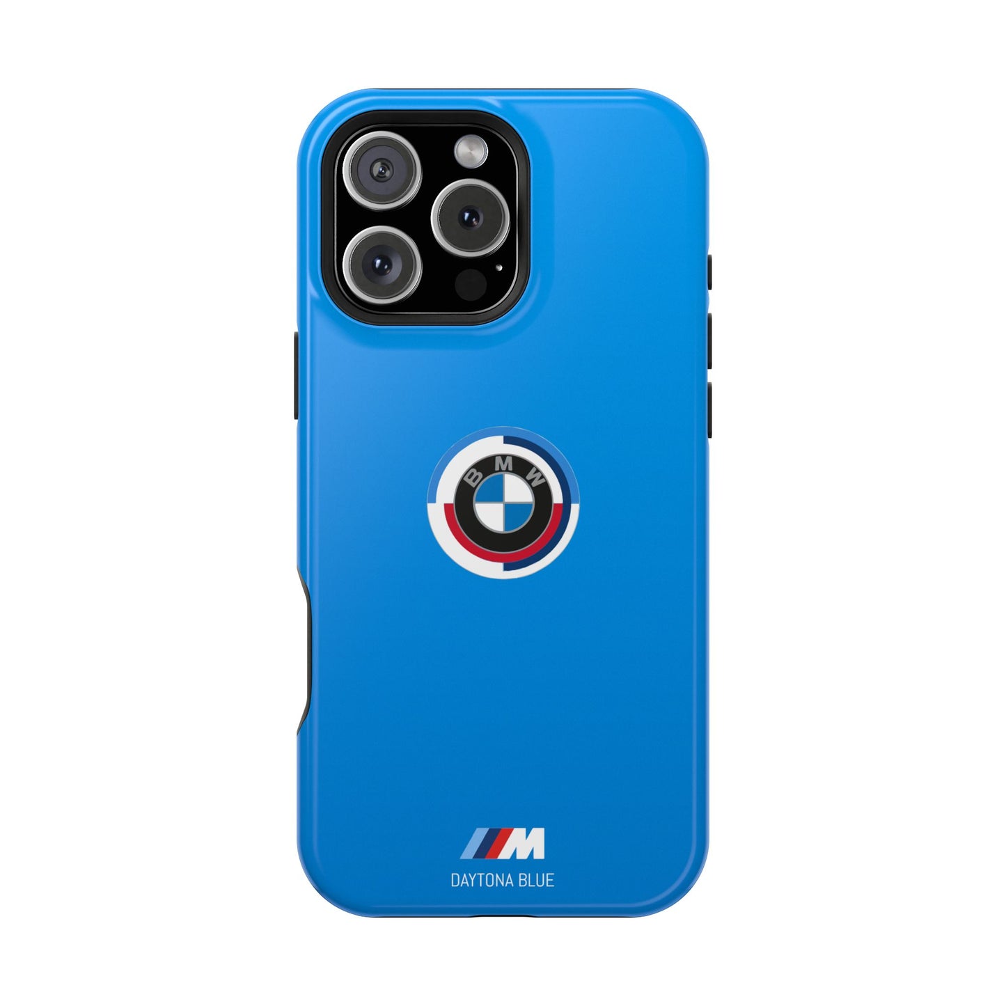 BMW G8X Daytona Blue iPhone MagSafe Tough Case - 50 Jahre Logo and M Piping