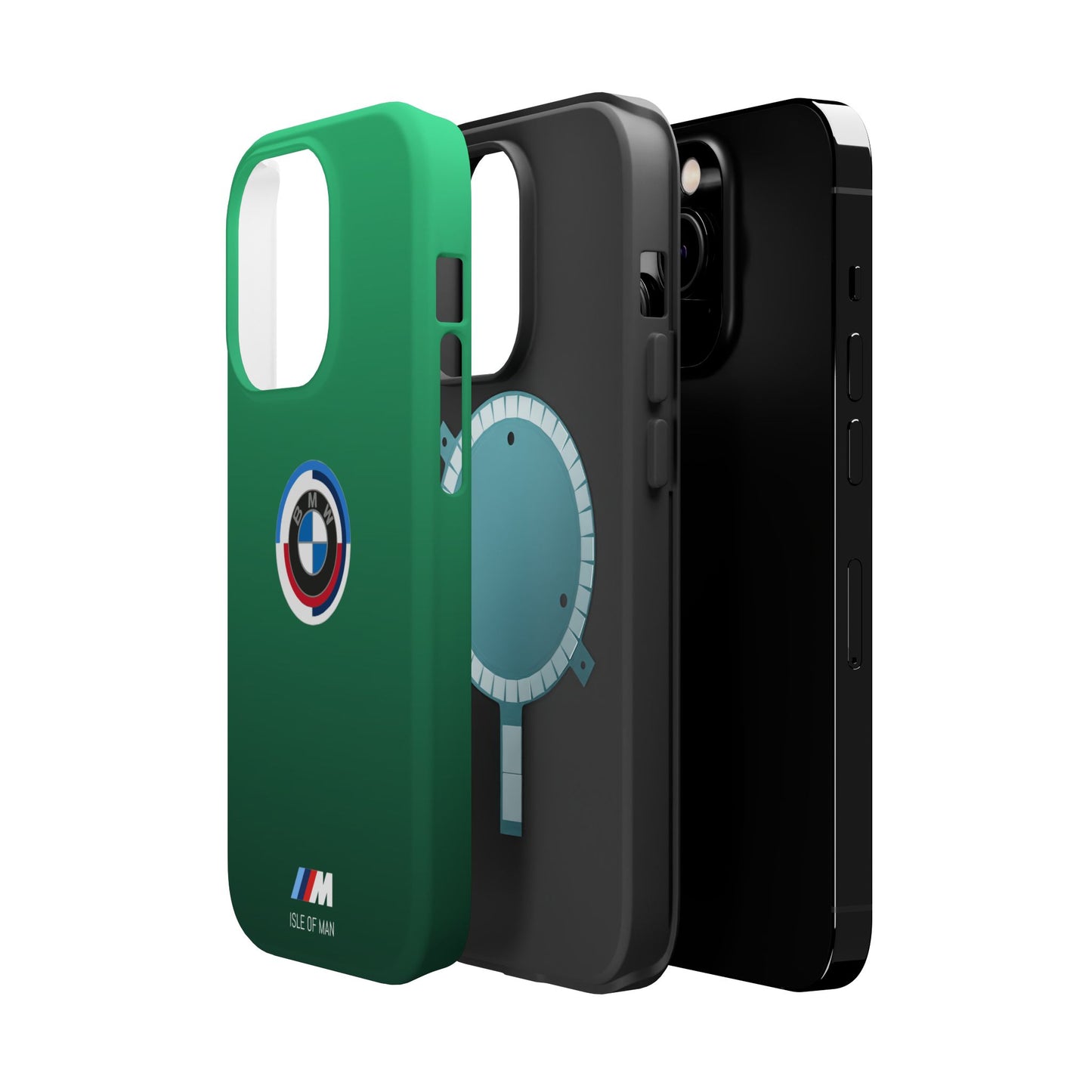 BMW G8X Isle of Man Green iPhone MagSafe Tough Case - 50 Jahre Logo and M Piping