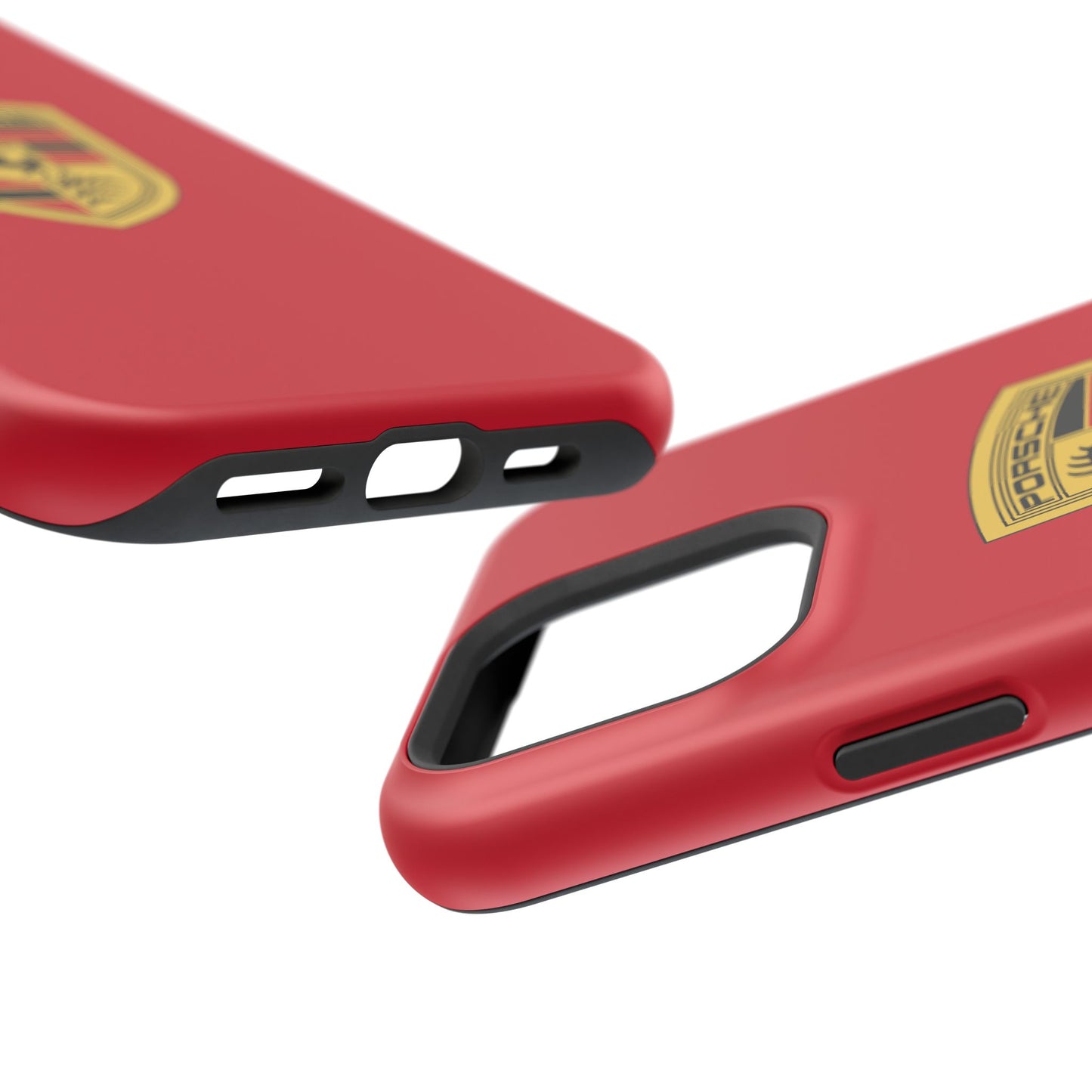 iPhone MagSafe Tough Case - Porsche Crest - Dark Red Gloss/Matte - iPhone 14-16 Pro Max