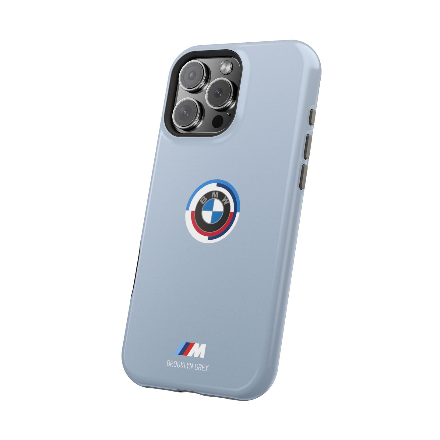 BMW G8X Brooklyn Grey iPhone MagSafe Tough Case - 50 Jahre Logo and M Piping