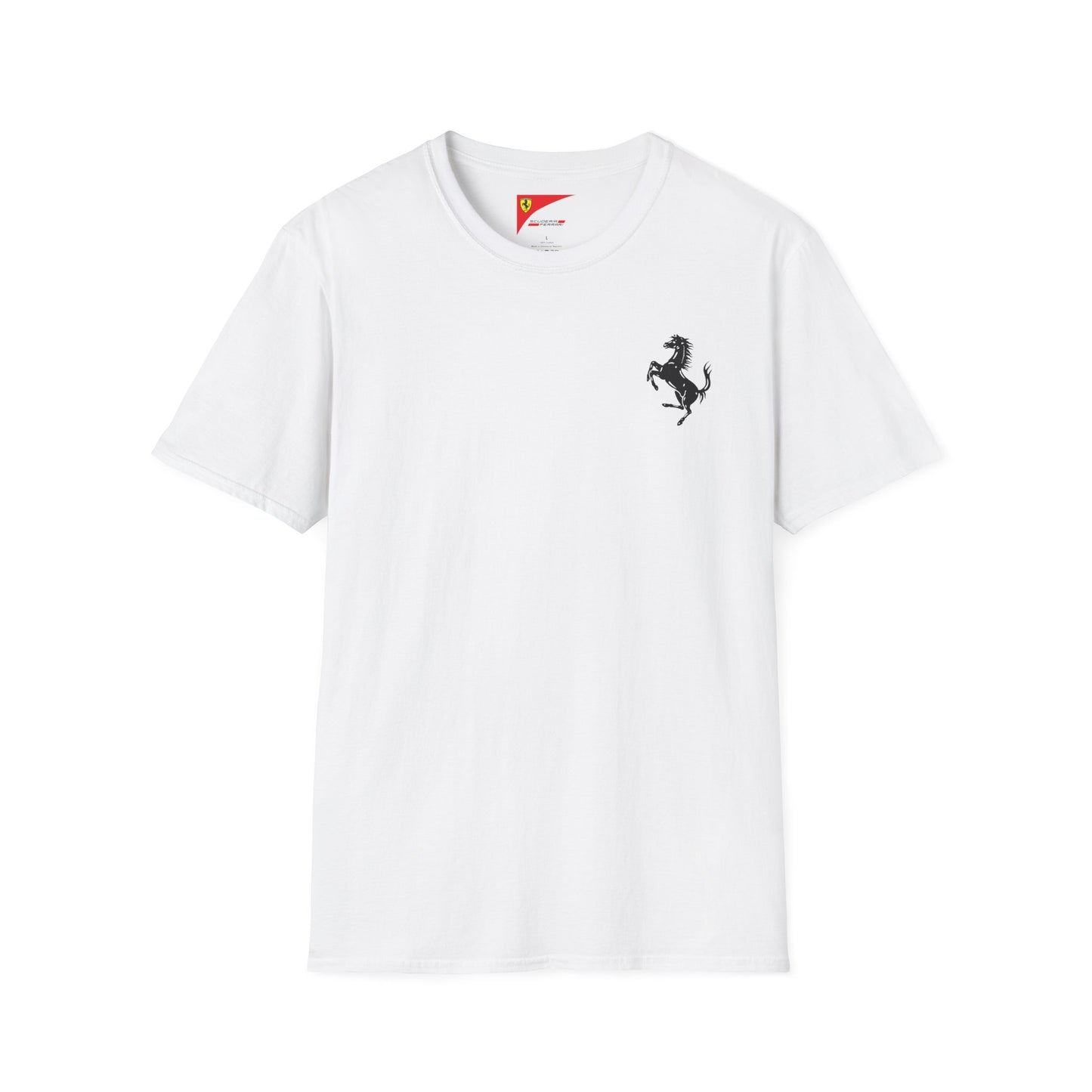 Ferrari Unisex Soft-Style T-Shirt - Prancing Horse & Scuderia Ferrari Logo