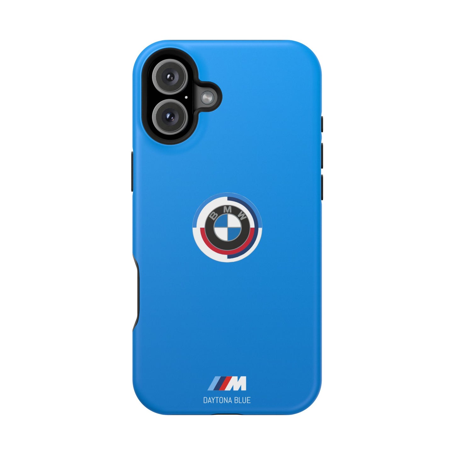 BMW G8X Daytona Blue iPhone MagSafe Tough Case - 50 Jahre Logo and M Piping