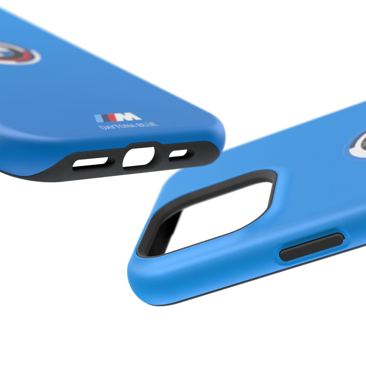 BMW G8X Daytona Blue iPhone MagSafe Tough Case - 50 Jahre Logo and M Piping