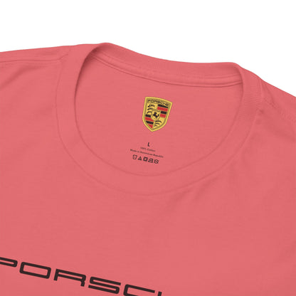 Porsche Unisex Heavy Cotton Tee - Casual Automotive Summer Style Shirt - 13 Colors