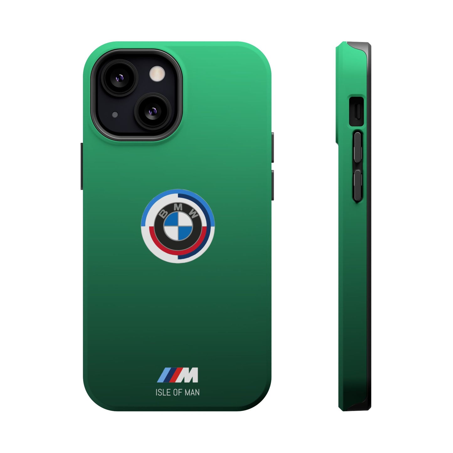 BMW G8X Isle of Man Green iPhone MagSafe Tough Case - 50 Jahre Logo and M Piping