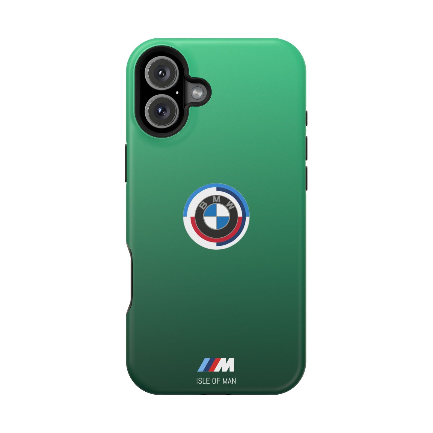 BMW G8X Isle of Man Green iPhone MagSafe Tough Case - 50 Jahre Logo and M Piping