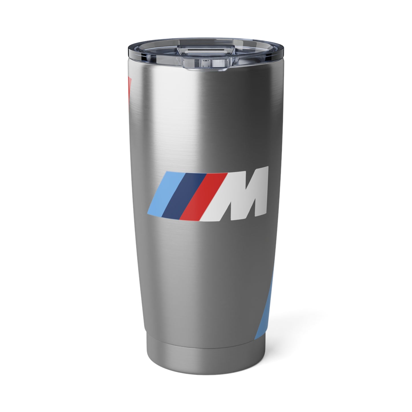 BMW M Series 20-Unzen-Becher – silbernes Stahl-Finish – M-Logo und Paspelierung – Sammleredition – Reisebecher aus Edelstahl – Luxusauto-Enthusiasten