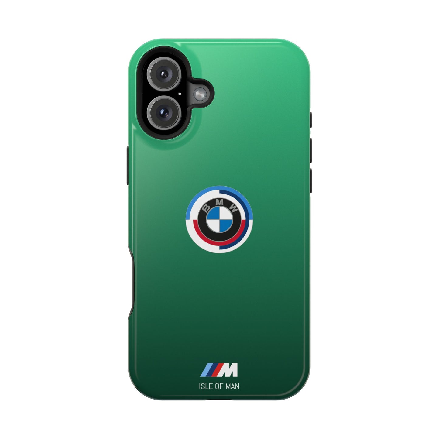 BMW G8X Isle of Man Green iPhone MagSafe Tough Case - 50 Jahre Logo and M Piping