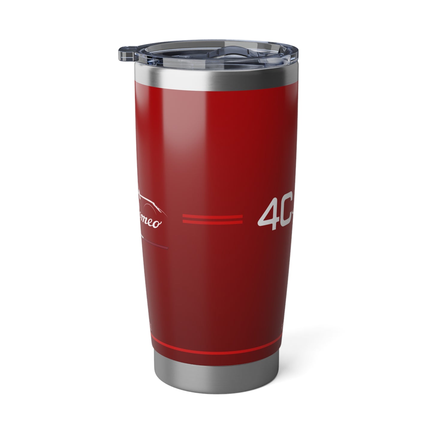 Alfa Romeo 4C Spider Tumbler - 20oz Insulated Travel Mug, Rosso Alfa - Ideal for Racing Enthusiasts