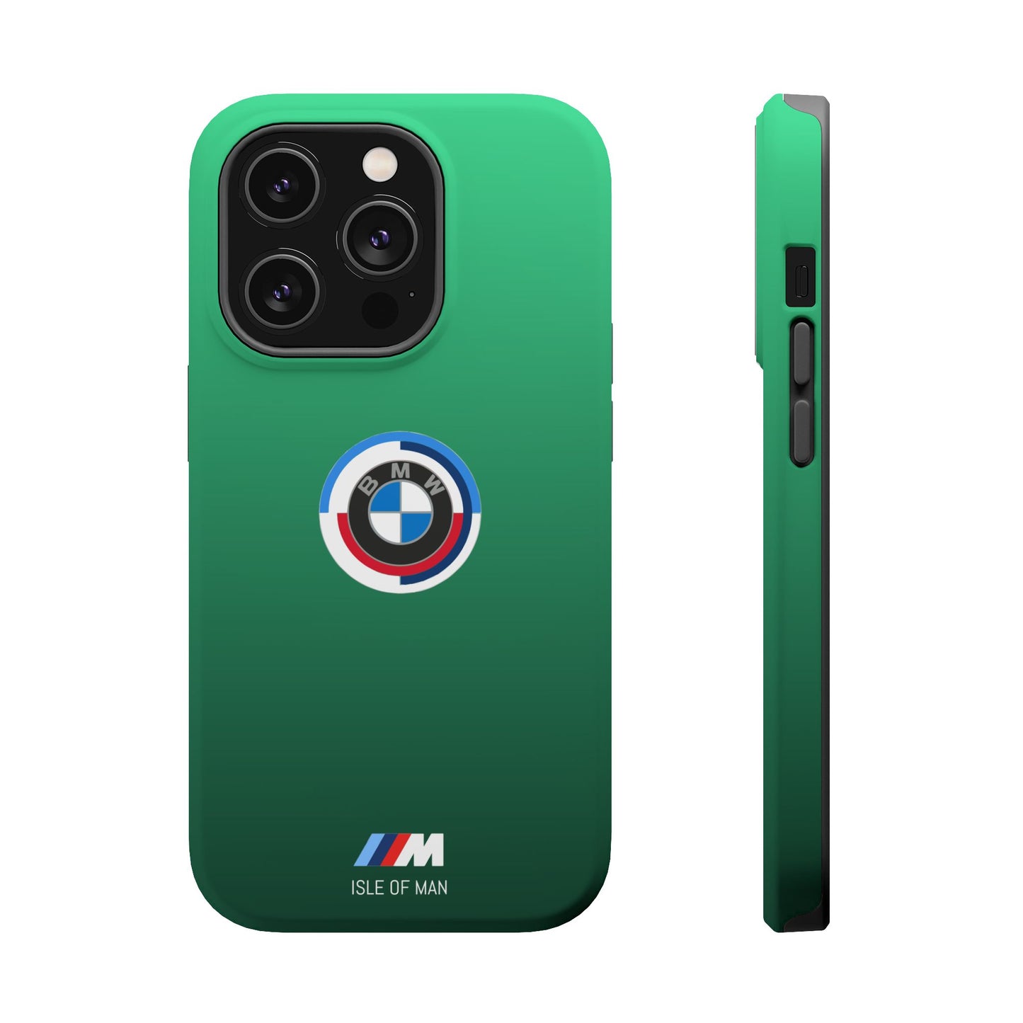 BMW G8X Isle of Man Green iPhone MagSafe Tough Case - 50 Jahre Logo and M Piping