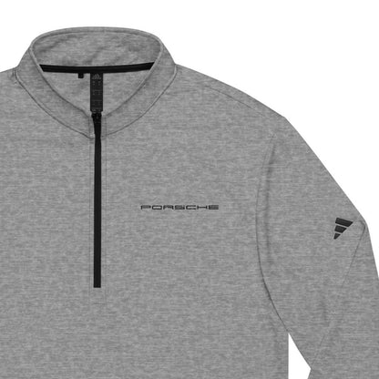 Adidas® Quarter-Zip Pullover - Porsche Script Logo in Black Embroidery