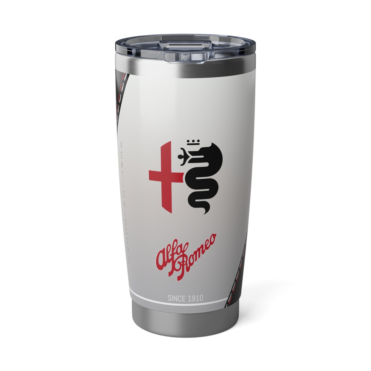 4C Forums Exclusive Vagabond 20oz Tumbler:  Alfa Romeo Madreperla White, Alfa Rosso, Alfa Black + Carbon Fiber Finish