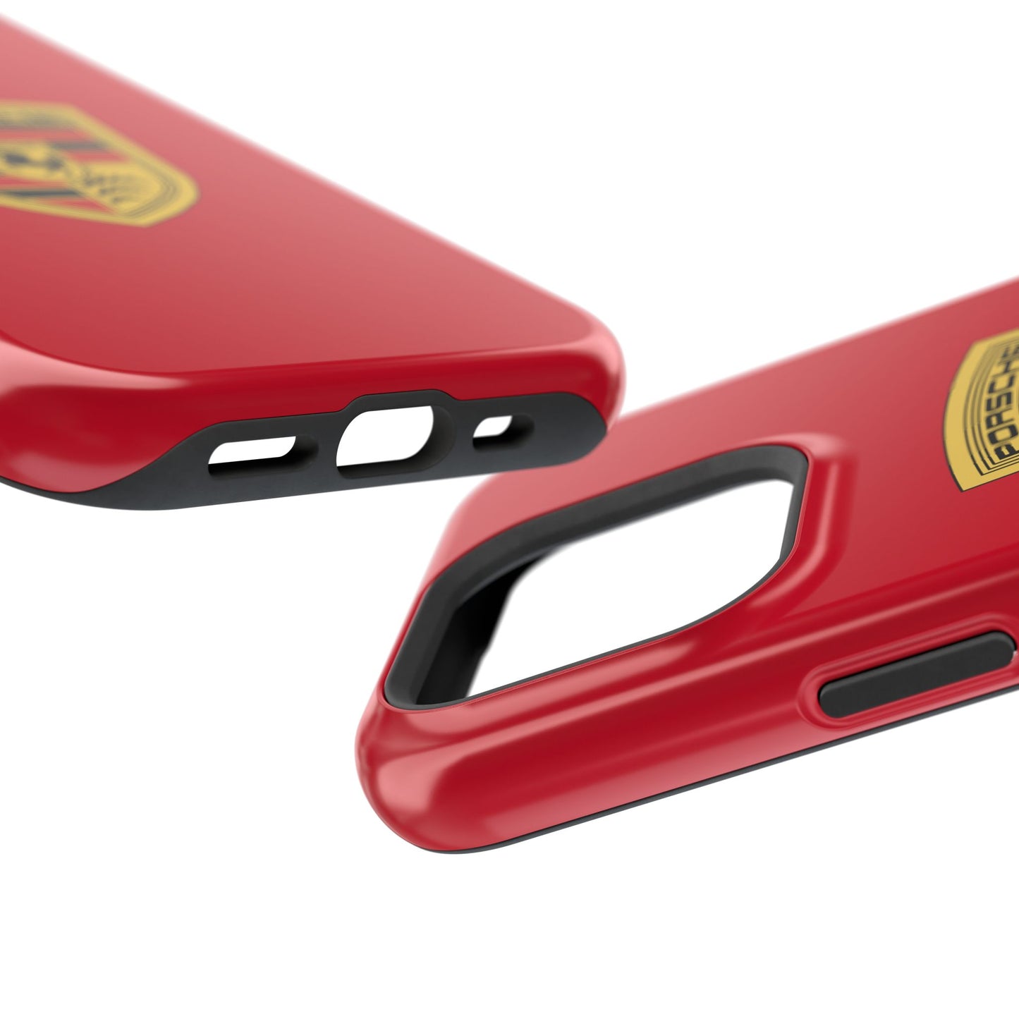 iPhone MagSafe Tough Case - Porsche Crest - Dark Red Gloss/Matte - iPhone 14-16 Pro Max