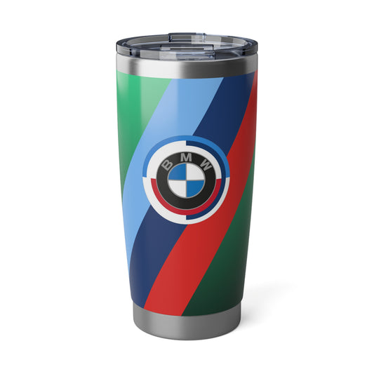 Vaso BMW de 20 oz en M3 Isle of Man Green - 50 Jahre - M Piping &amp; Logo - Edición limitada - Acero inoxidable - Car Enthusiast