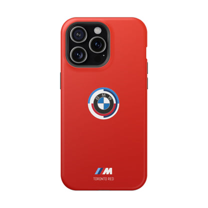 BMW G8X Toronto Red iPhone MagSafe Tough Case - 50 Jahre Logo and M Piping