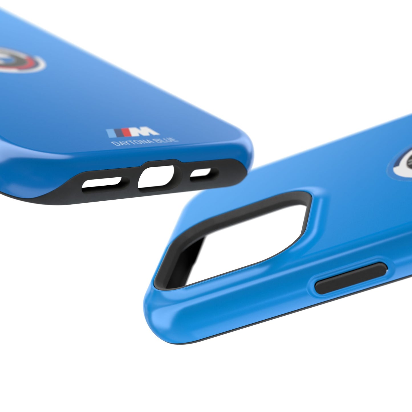 BMW G8X Daytona Blue iPhone MagSafe Tough Case - 50 Jahre Logo and M Piping