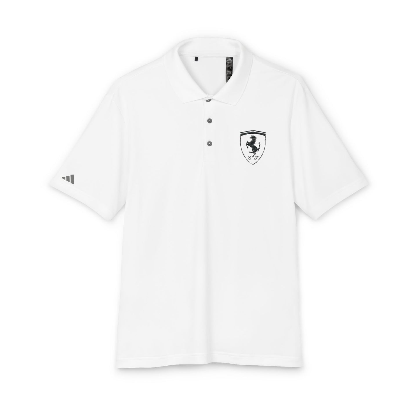 adidas Unisex Performance Polo with Ferrari Scuderia Silhouette Embroidery – Stylish & Functional - Multiple Colors