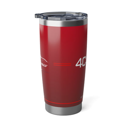 Alfa Romeo 4C Spider Tumbler - 20oz Insulated Travel Mug, Rosso Competizione - Ideal for Racing Enthusiasts