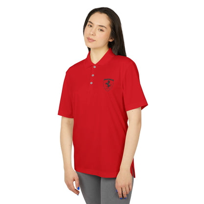 adidas Unisex Performance Polo with Ferrari Scuderia Silhouette Embroidery – Stylish & Functional - Multiple Colors