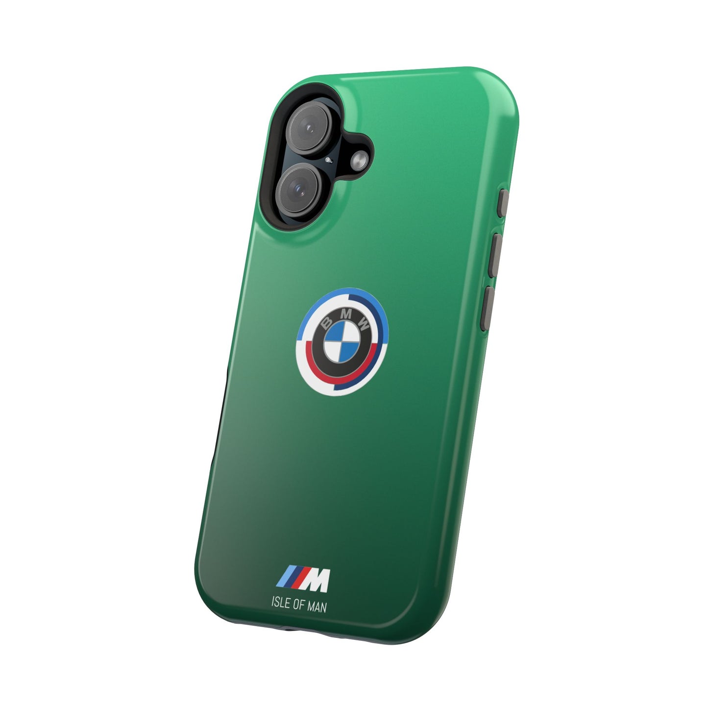 BMW G8X Isle of Man Green iPhone MagSafe Tough Case - 50 Jahre Logo and M Piping