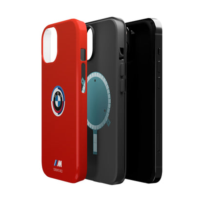 BMW G8X Toronto Red iPhone MagSafe Tough Case - 50 Jahre Logo and M Piping