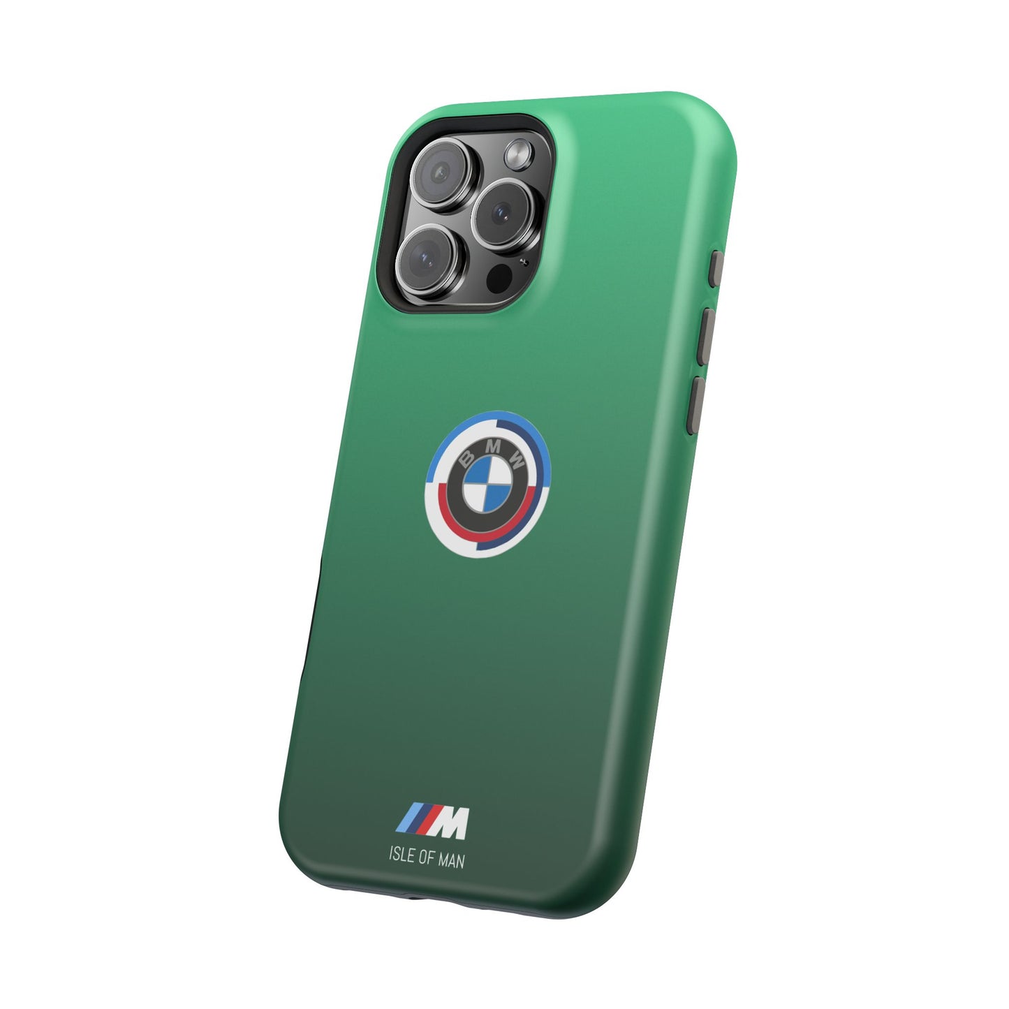 BMW G8X Isle of Man Green iPhone MagSafe Tough Case - 50 Jahre Logo and M Piping