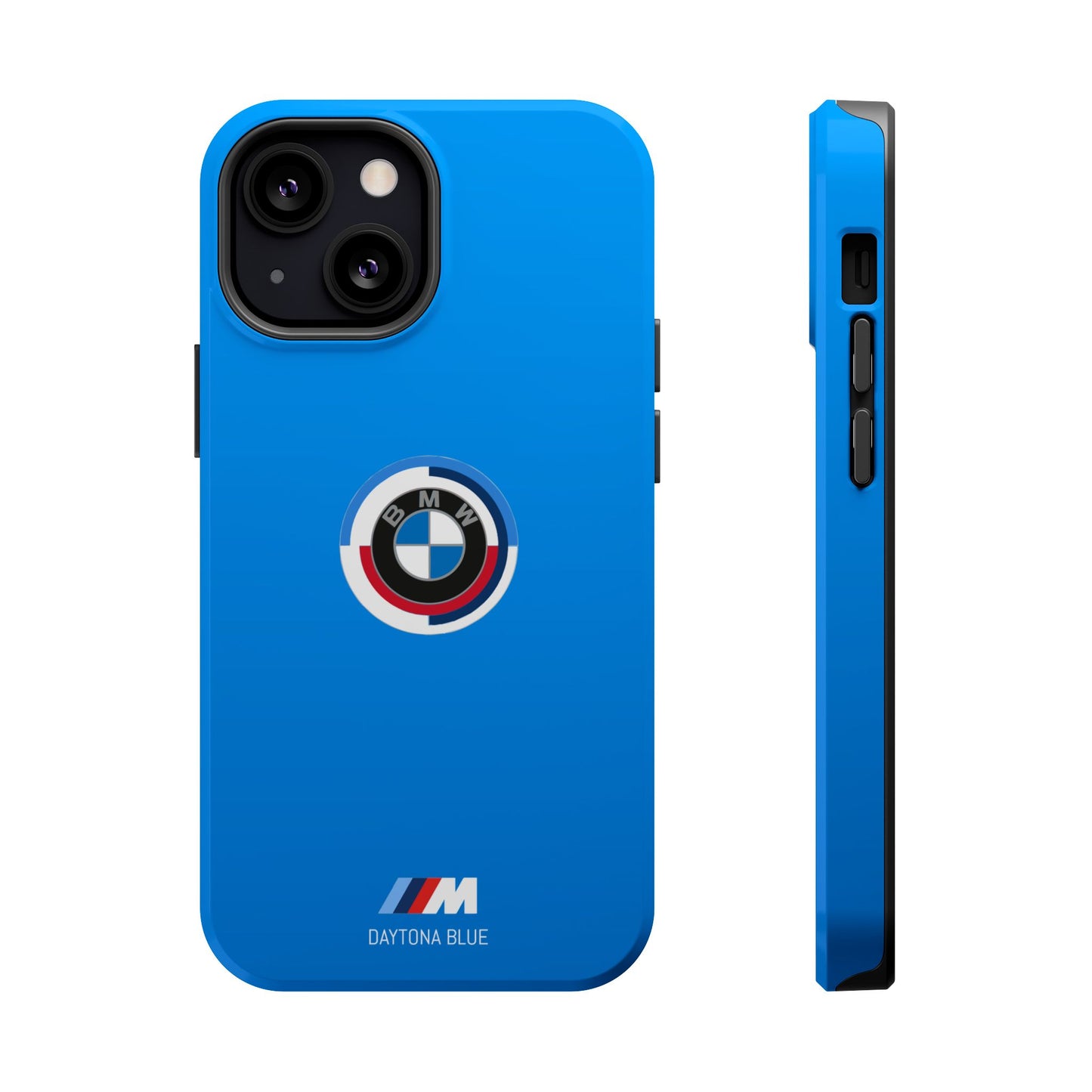 BMW G8X Daytona Blue iPhone MagSafe Tough Case - 50 Jahre Logo and M Piping