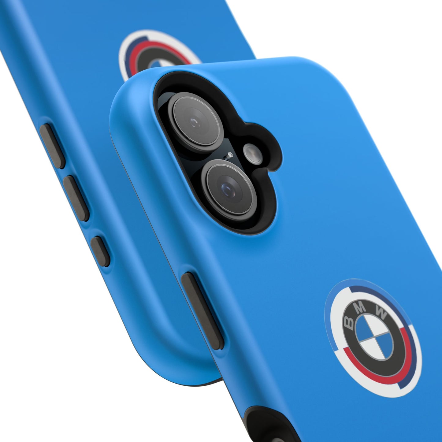 BMW G8X Daytona Blue iPhone MagSafe Tough Case - 50 Jahre Logo and M Piping