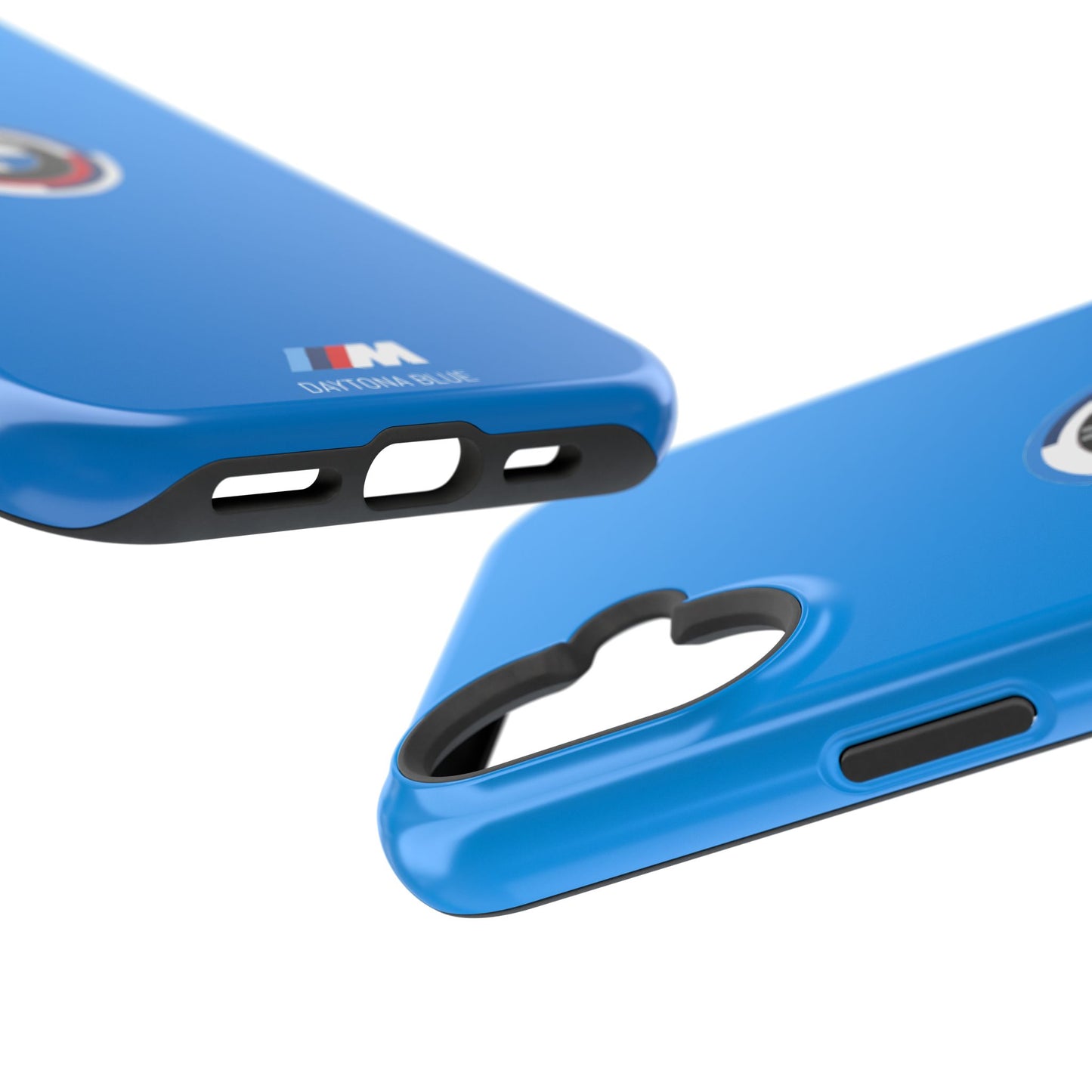 BMW G8X Daytona Blue iPhone MagSafe Tough Case - 50 Jahre Logo and M Piping