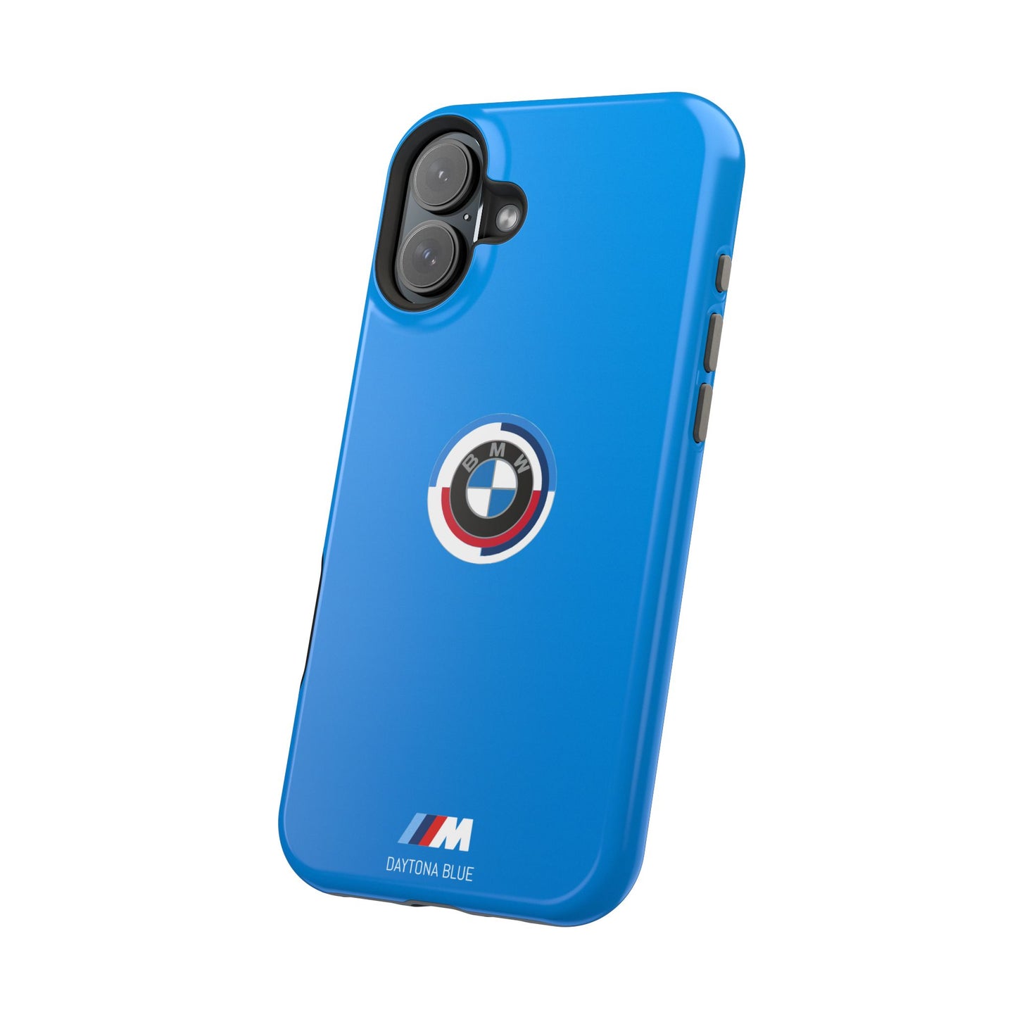 BMW G8X Daytona Blue iPhone MagSafe Tough Case - 50 Jahre Logo and M Piping