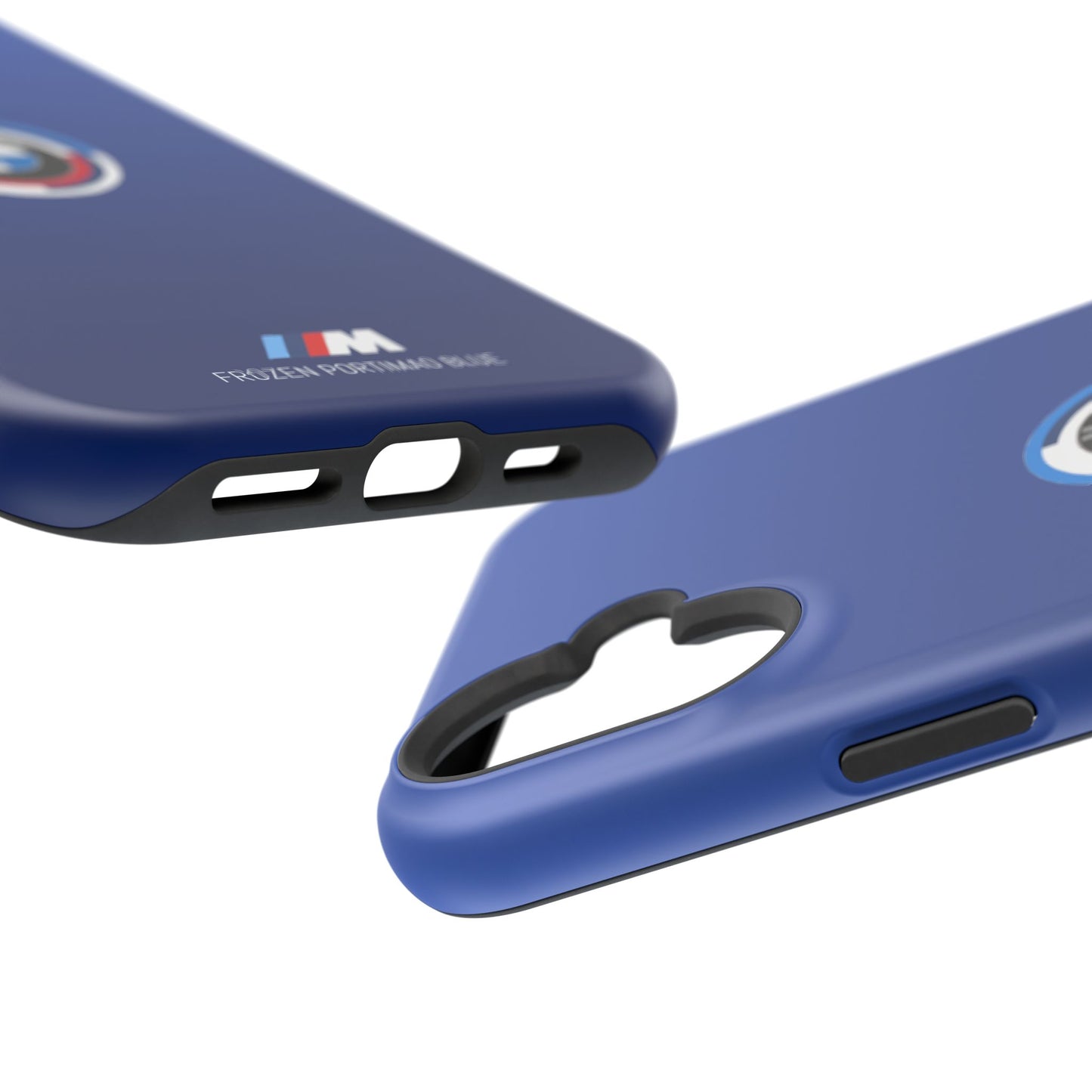 BMW G8X Frozen Portimao Blue iPhone MagSafe Tough Case - 50 Jahre Logo and M Piping