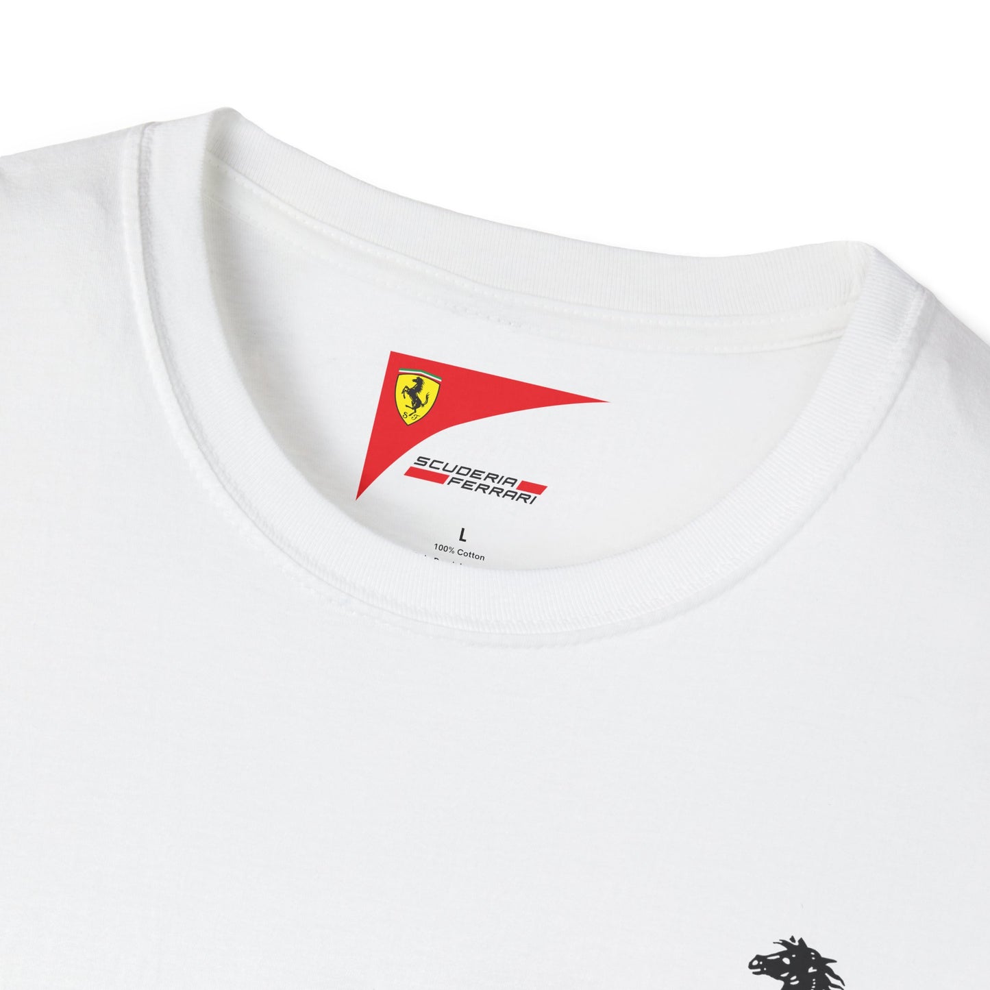 Ferrari Unisex Soft-Style T-Shirt - Prancing Horse & Scuderia Ferrari Logo